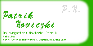 patrik noviczki business card